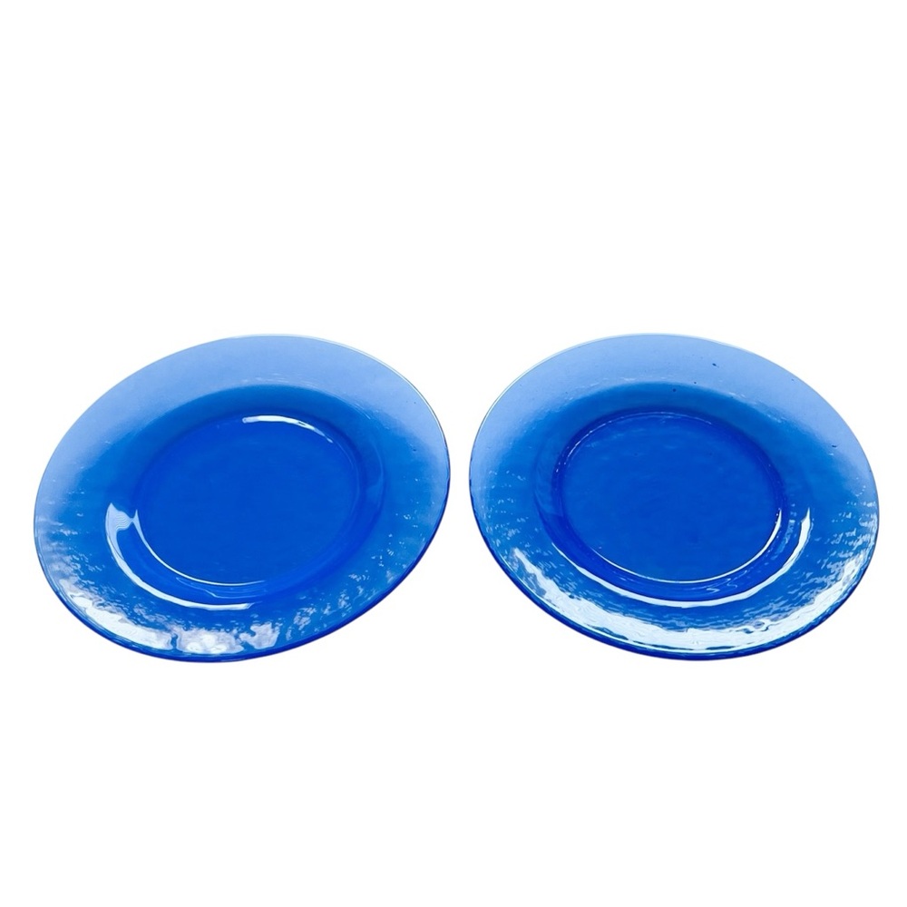 Yalos Casa Murano Glass Periwinkle Opalescent Translucent Plates - Picture 2 of 5